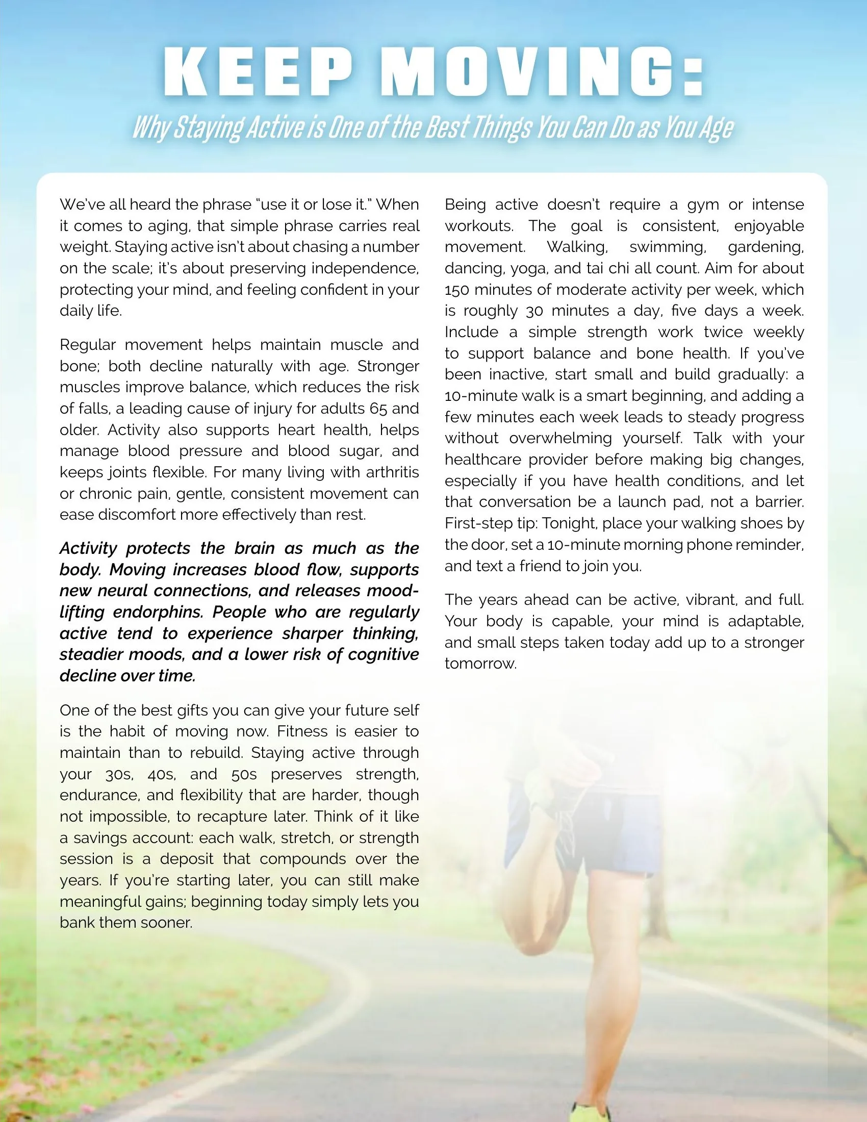 Keep Moving: Staying Active as You Age