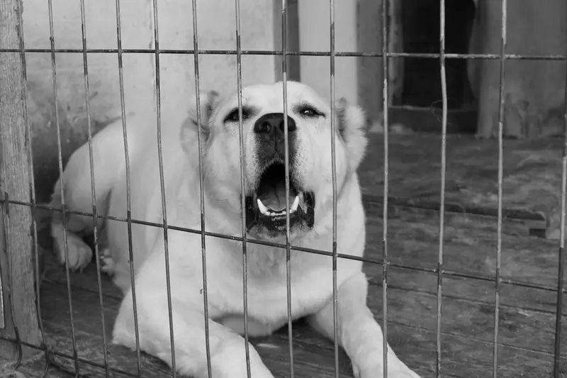 Dog barking behind a metal fence — Sioux Falls dog bite lawyer